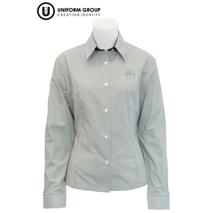 Blouse L/S - Green Stripe