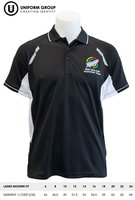 Polo Shirt S/S -Ladies - Black/White-ladies-garments-THE U SHOP - New Zealand Shooting Federation