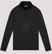 Top - Ladies L/S Quarter Zip - Black-ladies-garments-THE U SHOP - New Zealand Shooting Federation