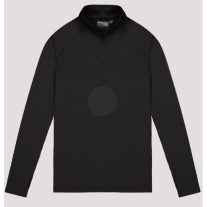 Top - Ladies L/S Quarter Zip - Black